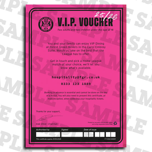 Carol Embrey Suite VIP Dining Package- 2 x Adults