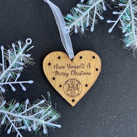 Christmas Wooden Heart Tree Decoration