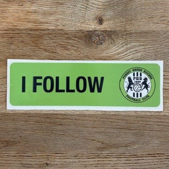 I FOLLOW FGR Crest Car Sticker