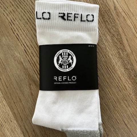 25/26 Adult Reflo Crew Socks White